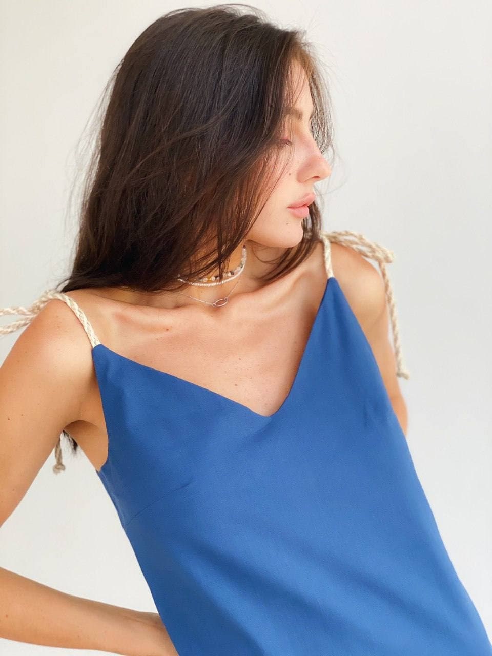 Linen Slip Dress for Summer Midi Linen Sleeveless Dress for | Etsy