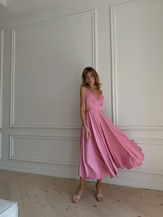 strapless open back dress NEW Pink Baby Doll Dress main image 0