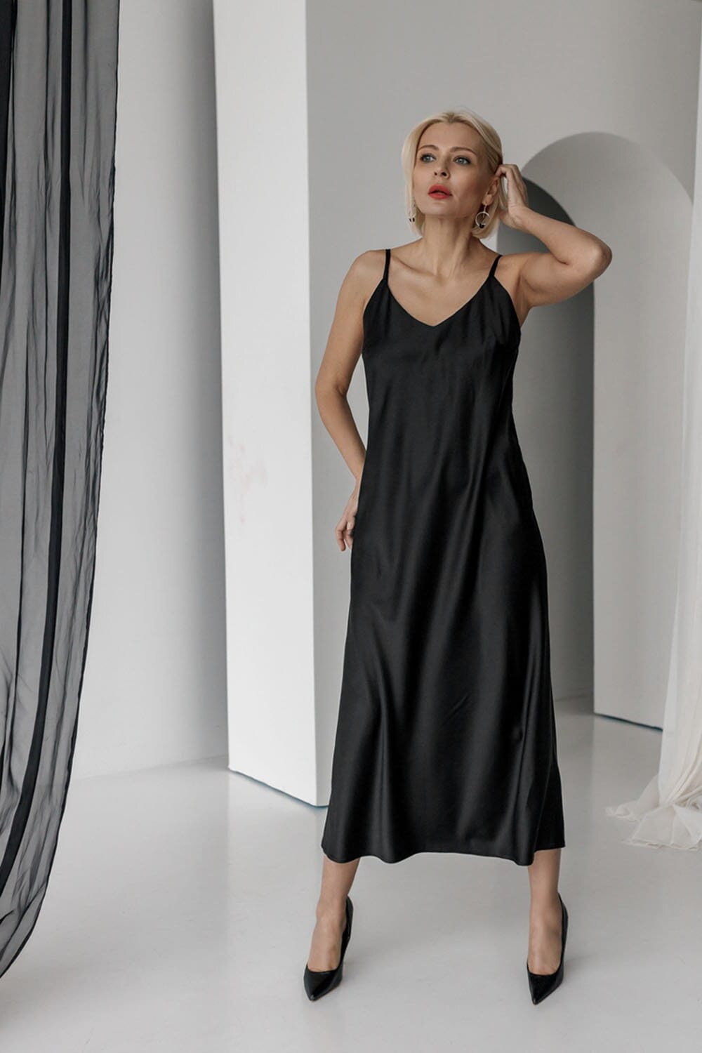 petticoat spend Money rubber Black Silk Slip Dress With V-neck and Spaghetti Straps Black - Etsy Australia petticoat spend Money rubber Black Silk Slip Dress With V-neck and Spaghetti Straps Black - Etsy Australia