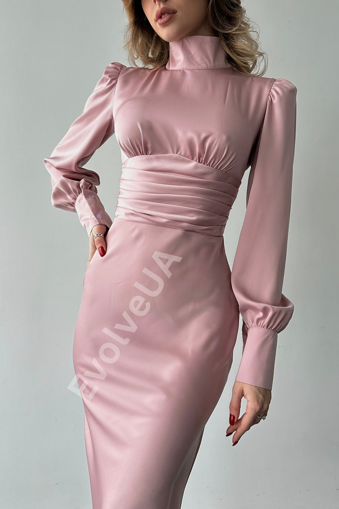 Heve ヘイヴ　サテンドレスタックスカート　36 satin dress Heve ヘイヴ サテンドレスタックスカート 36 satin dress heve