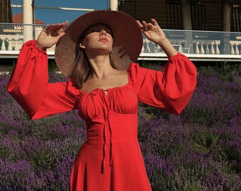 Red Maxi Dress - Etsy