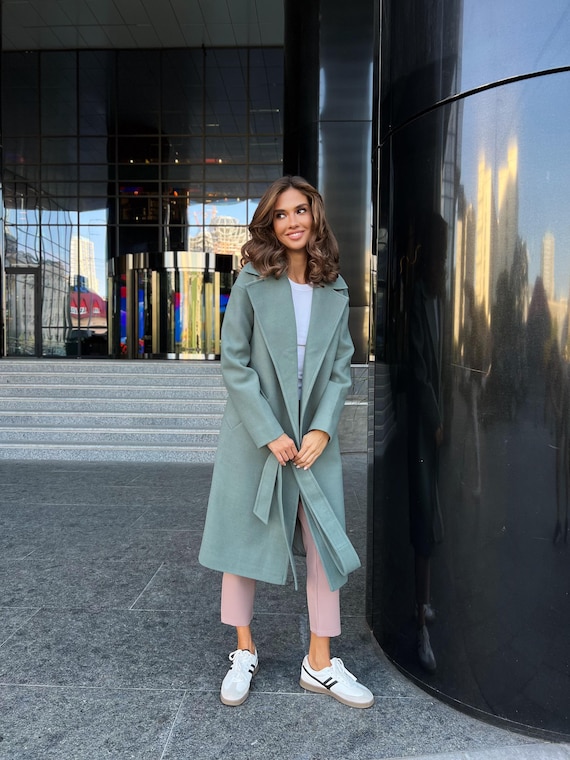 ウールコート オリーブグリーン レディース オリーブグリーン ノー