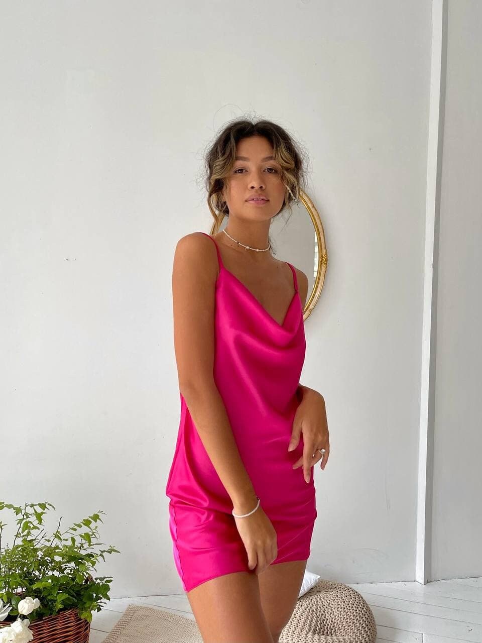 Pink slip sale dress mini