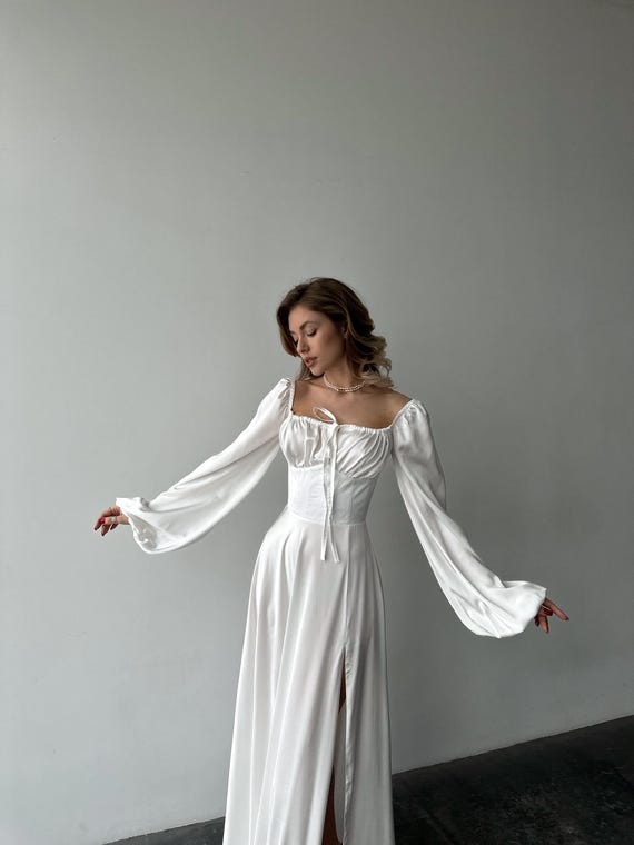 raso vestito bianco satin
