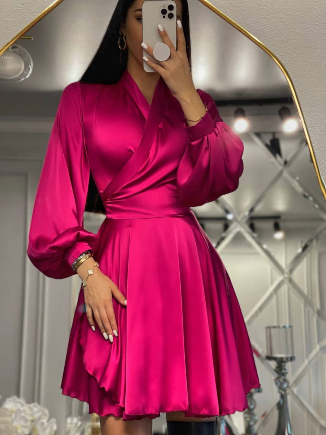 Charleston in Fuchsia Silk