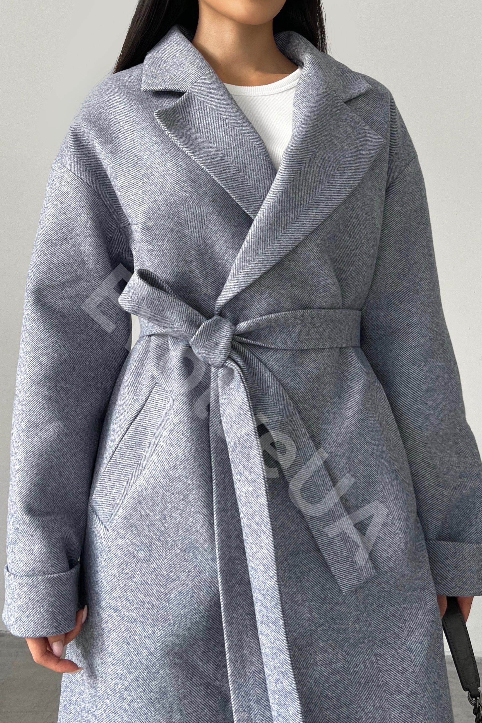 Light Grey Long Winter Herringbone Coat for Women Wool Wrap Winter Coat With Belt for Women Elegant and Classy Long Wool Coat Womens Etsy