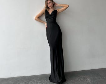 open lace back dress Long Black Beaded Prom Dress with Feathers