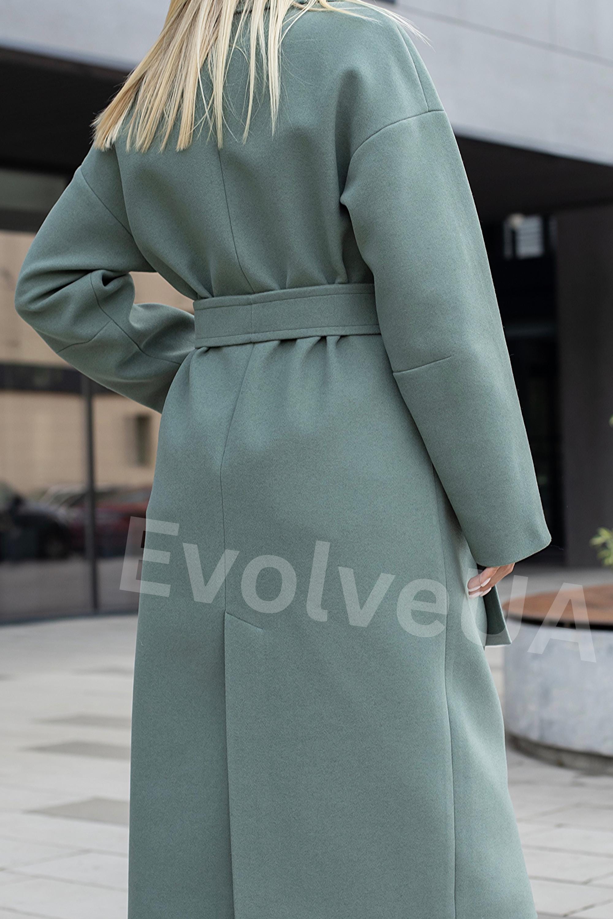Olive Green Wool Wrap Coat Wool Wrap Coat Womens Wool Coat With Belt Elegant Wool Coat Wool Green Coat Women Long Wrap Pink Coat Etsy Canada