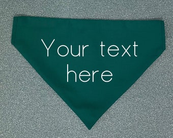 Custom dog bandana, choose your bandana colour, font colour and text!