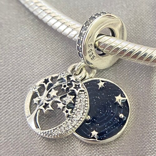 Universe Charm for Bracelet Sterling Silver Charm Etsy