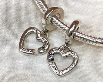 Silver Little Sister Charm W/Split Ring & 4MM Bracelet Charms,Pendant and Bracelet by Easy to be happy 