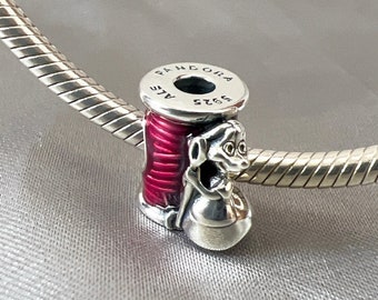 charms for pandora charm bracelet,Disney Cinderella Suzy Mouse Needle&Thread Charm,pandora charms,charms for bracelet,sterling silver charms