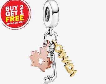 Charms para pulsera de pandora Canadá Hoja de arce - Etsy España