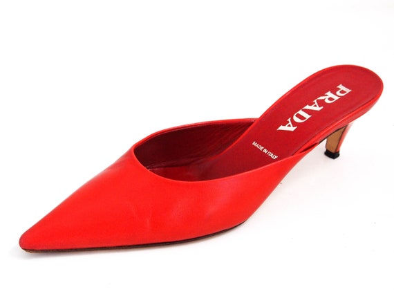 Prada Med Heel Mules Sandals