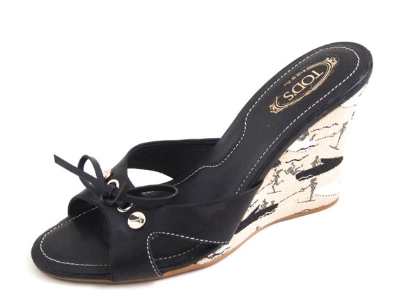 Tod's High Heel Mules Wedge Sandals