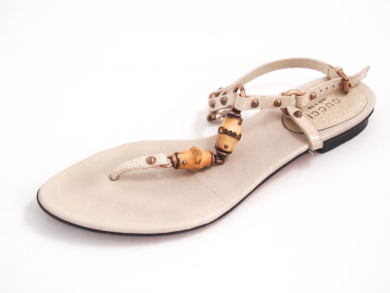 Gucci Bamboo Thong Slingback Sandals