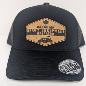 Canadian Heavy Equipment Operator cork patch trucker hat, YP classics, snapback