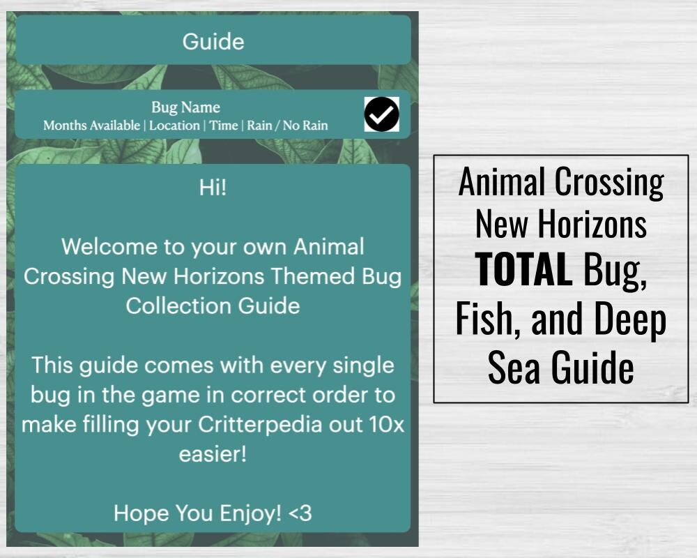 Acnh Fish List - Etsy