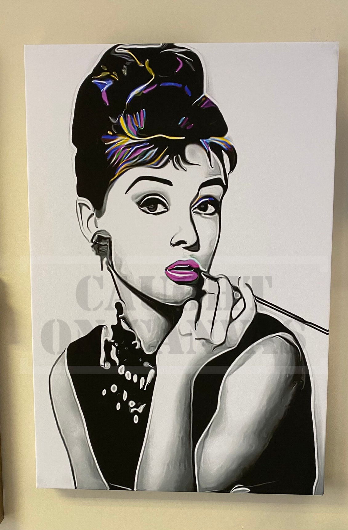 Audrey Hepburn Art CanvasWall DecorRetro Vintage Home Etsy