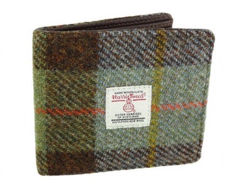 HARRIS TWEED Mull Gents Wallet in MacLeod Tartan , Woven in Scotland, Tartan, Outlander, Harris Tweed Wallet, Plaid Wallet