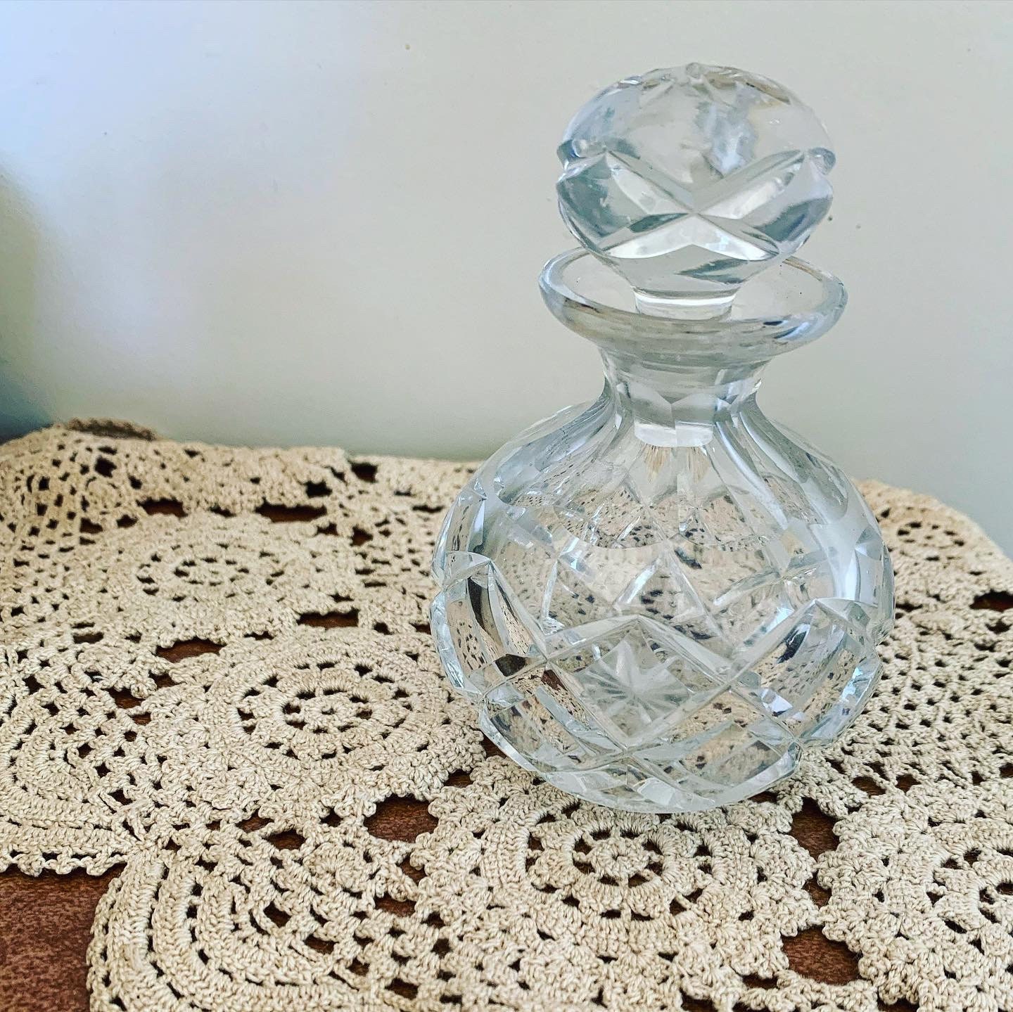 Stunning Vintage Crystal Perfume Bottle Etsy