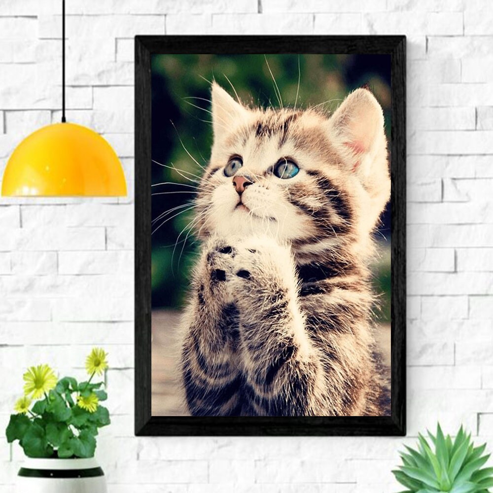 Cute Cat Kitten Poster Print Wall Art Home Decor No Frame Etsy