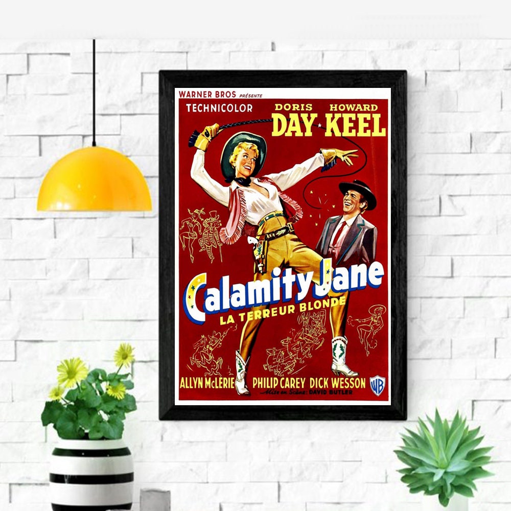 Vintage Movie Art Poster Calamity Jane Wandkunst Home Etsy