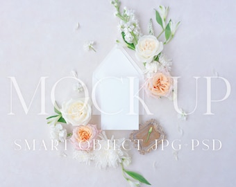Elegant Floral Mockup | Wedding Suite Flat Lay {Warmth 10}