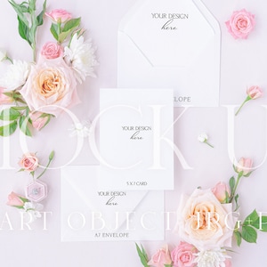 Ivory Rose Mockup | Stationery Flat Lay Design{Tenderness 10}