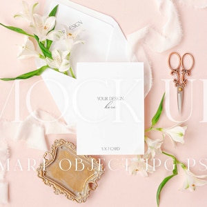 Invitation suite mock up, floral stationery mock up, editable smart objects {Blossom 8}