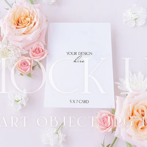 Ivory Floral Mockup | Stationery Flat Lay Template {Tenderness 2}