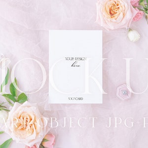 Floral Stationery Mockup | Romantic Flat Lay {Tenderness 14}