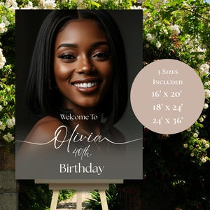 Digital Welcome Sign Birthday Wall Art Birthday Welcome Sign Editable Digital Download Template Birthday Elegant Wall Printable Sign Party