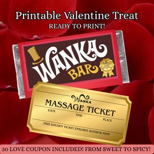 Gift for him, Gift for man, Valentines gift, Funny gift, Chocolate Wrapper Love Coupon Printable Gift for boyfriend, gift for husband