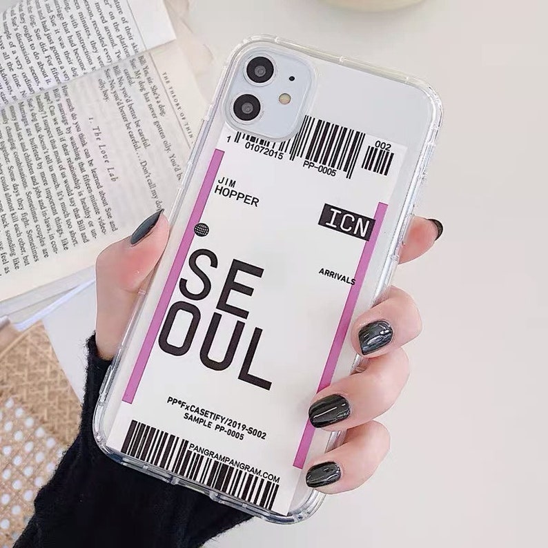 CUSTOMIZED Flight Boarding Pass iPhone Case Android Phone Case for Samsung Huawei