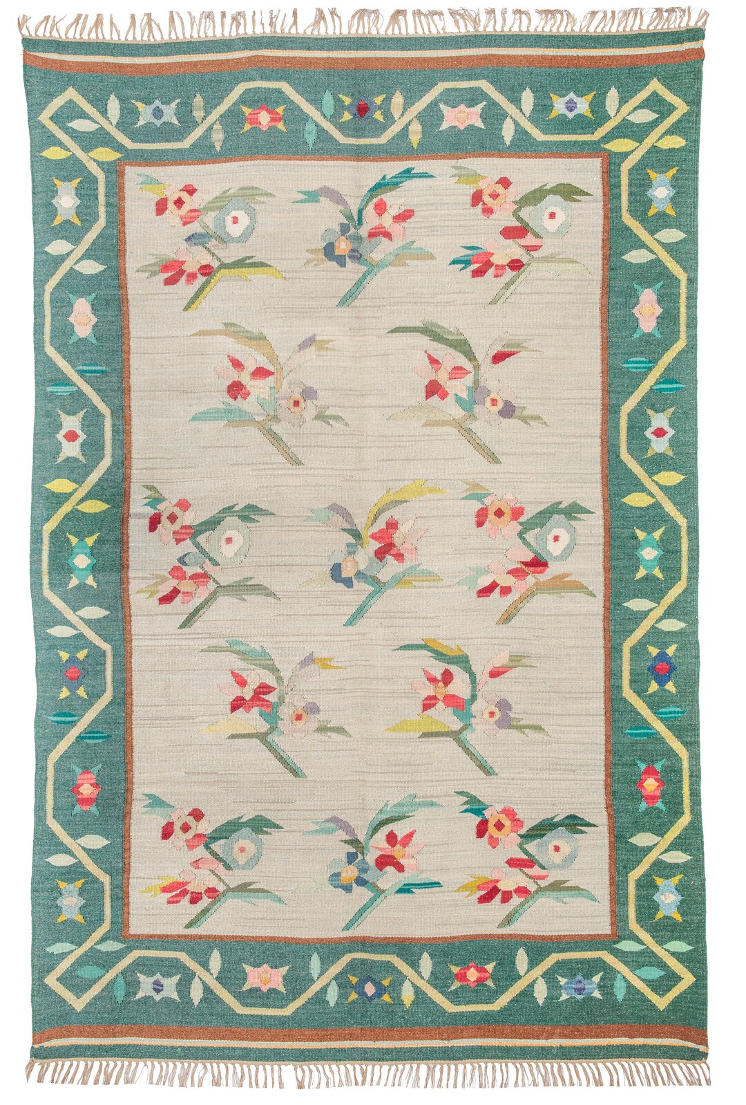 Polish Kilim Rug Vintage Kilim Floral Kilim Traditional Etsy