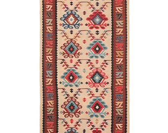 Vintage Balkan Kilim 7'5" x 3'3"