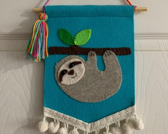 Sloth Felt Pennant Banner