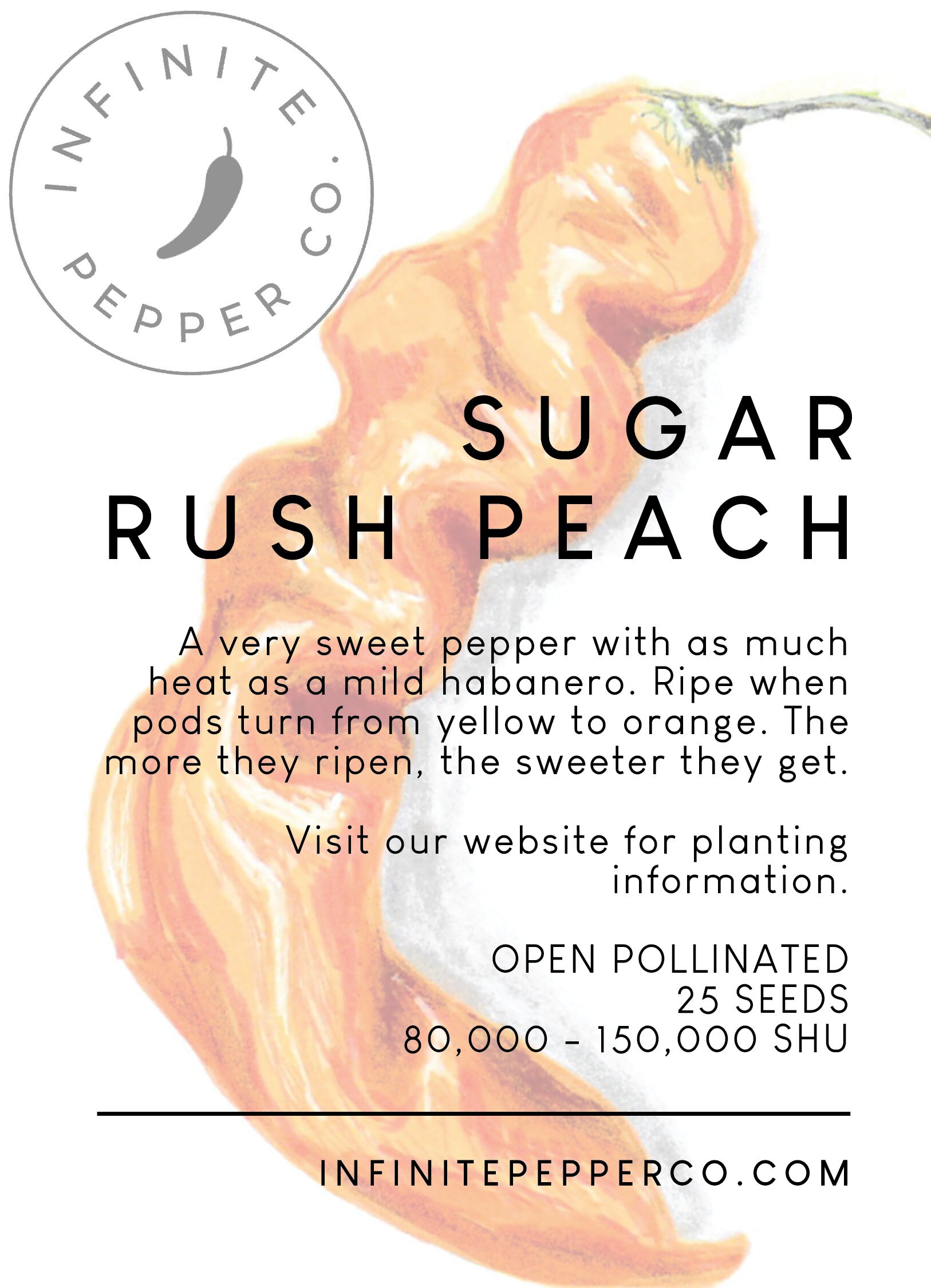 Sugar Rush Peach Pepper Seeds - Etsy 日本