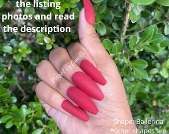 Red Press On Nails | Luxury Press On Nails | Fake Nails | Glue On Nails | XL Nails | Long Nails | Medium Nails | Short Nails | Press Ons