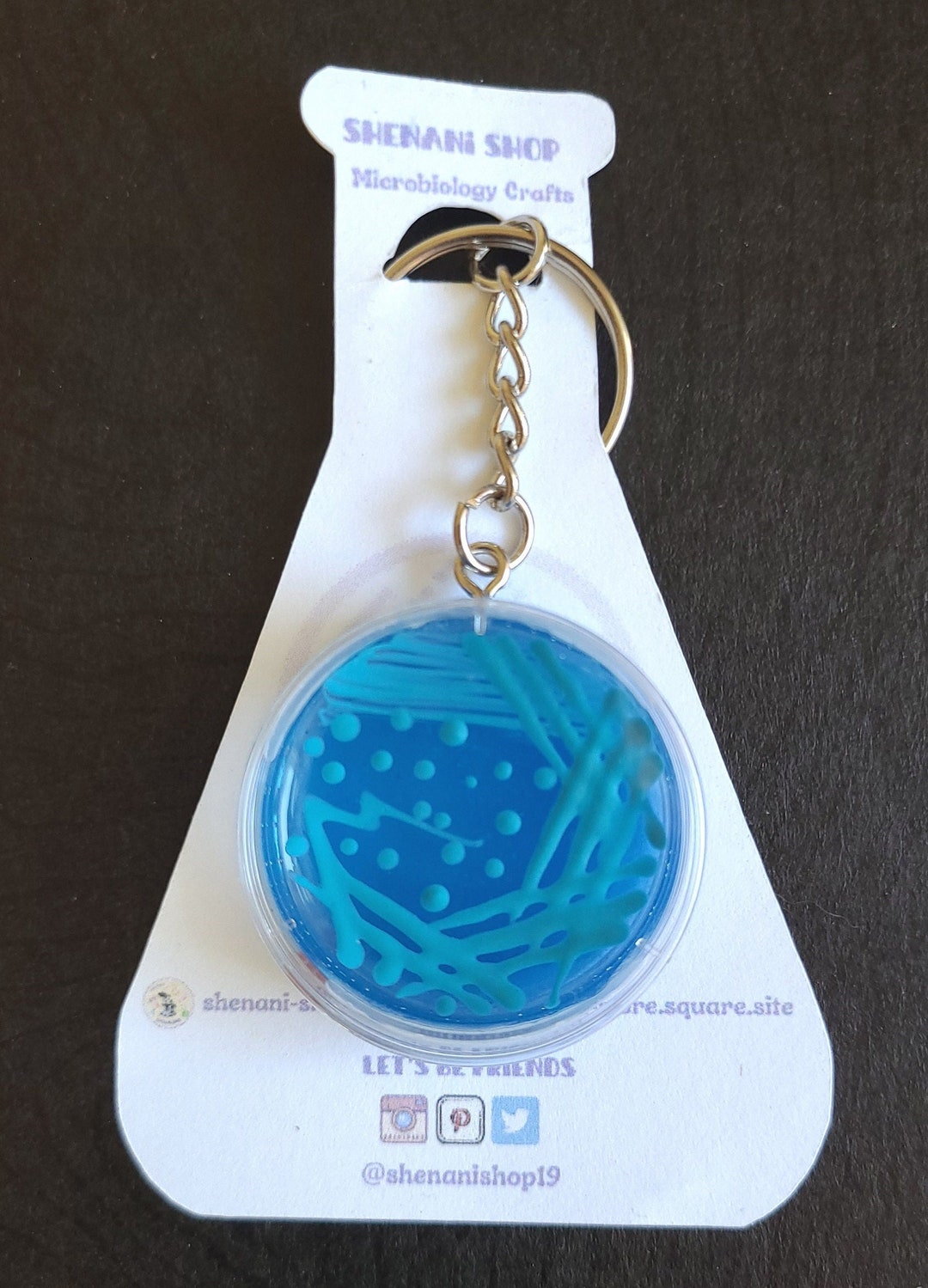 Proteus CLED Agar Petri Dish Keychain/badge Reelmlt,mls,lab Tech