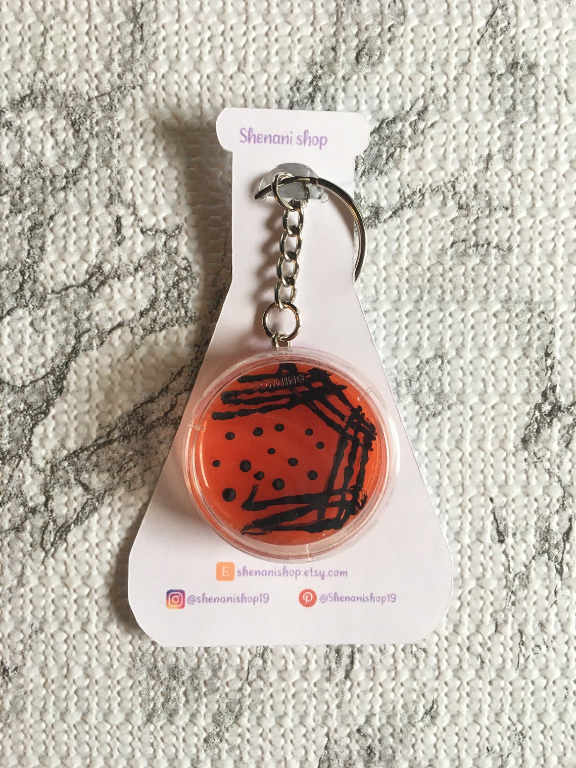 Petri Dish KeychainBacteria Agar Keychain Microbiology Agar Etsy