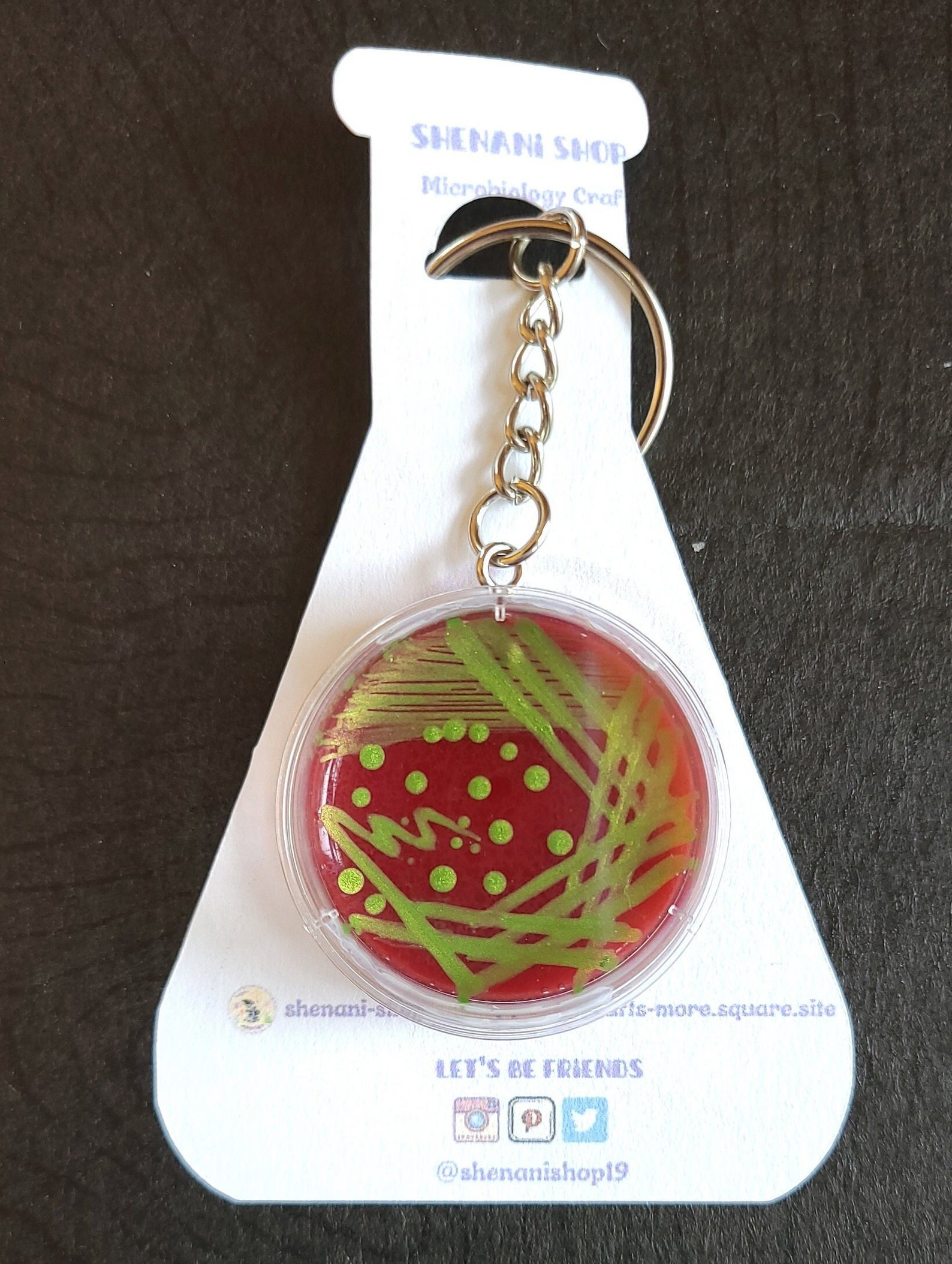 E.coli EMB Agar Petri Dish Keychain/badge Reelmltmlslab Etsy