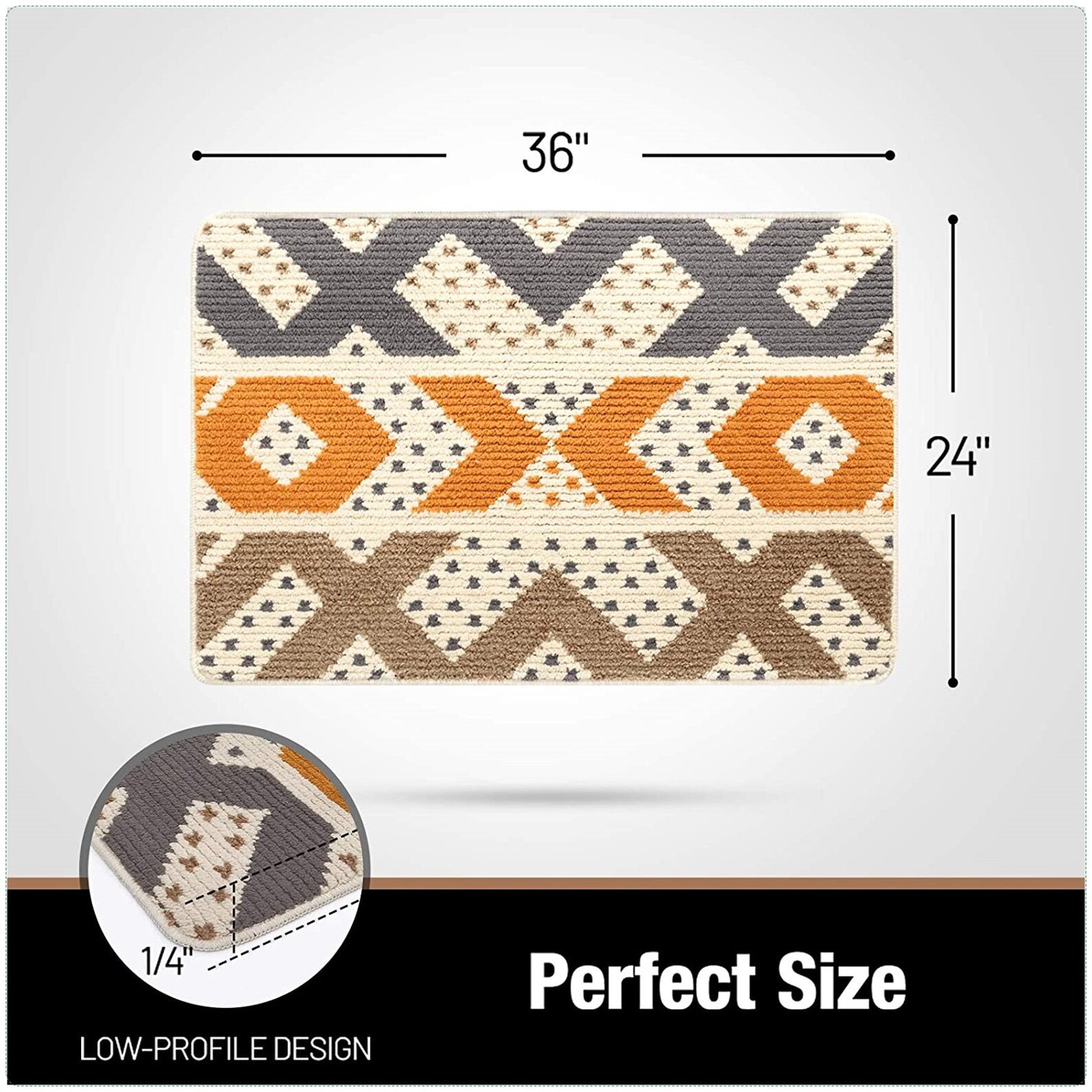 Indoor Doormat Front Door Mat 24x 36 Waterproof Etsy