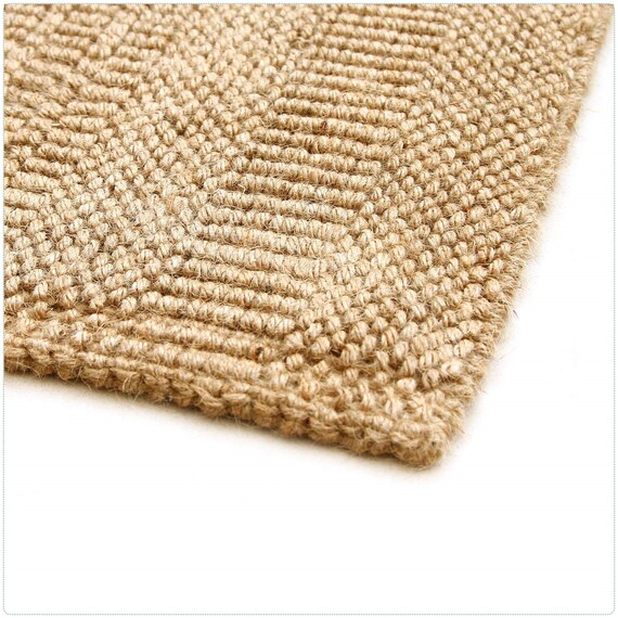 Abstract Meditation Jute Mat Beige Jute 60 x 90 cm Etsy