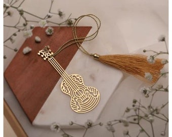 Bookmarks made with recyclable brass, ek onkar, Saraswati, Airplane, Heart, India Map, Key, Cross, Guitar