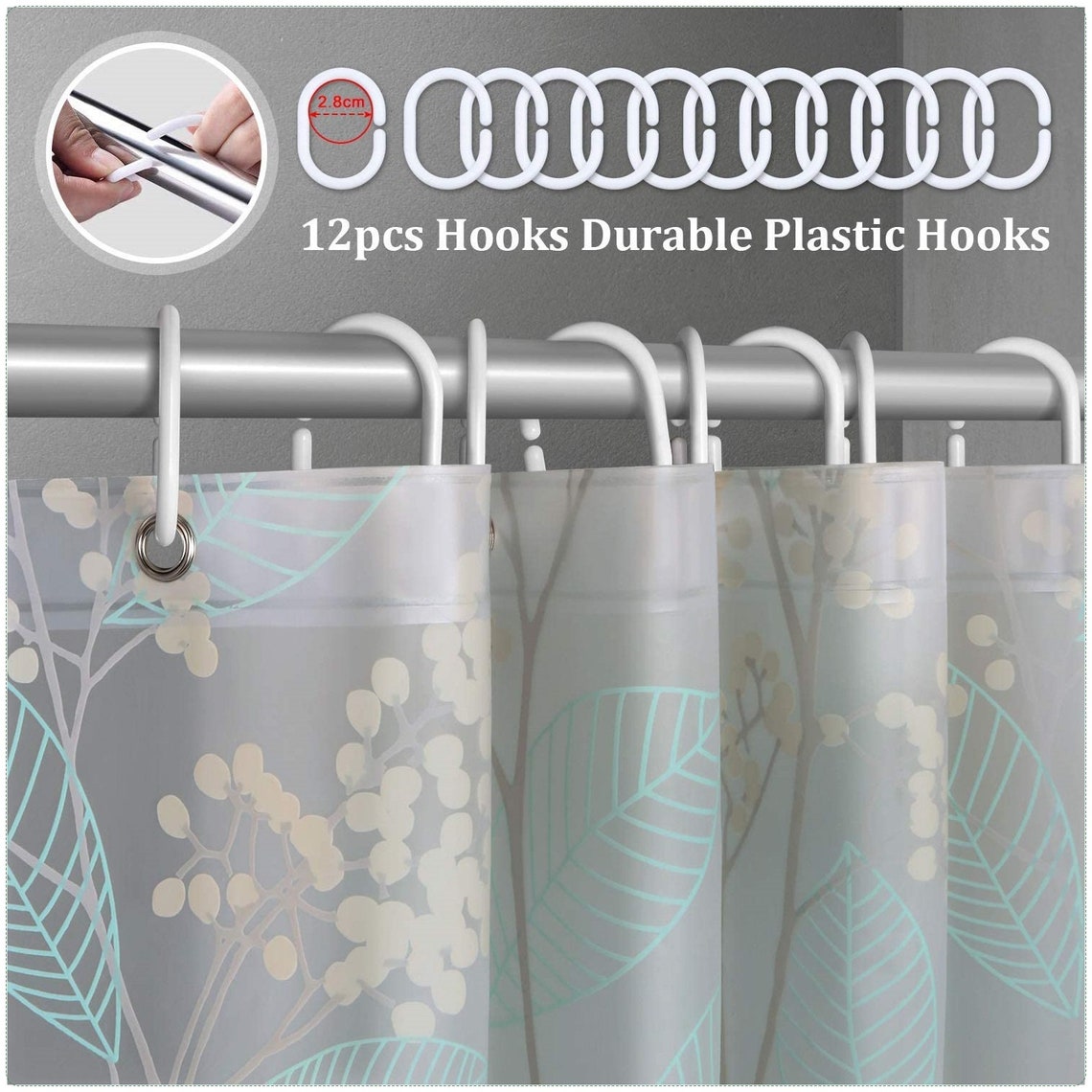 Shower Curtain 72 x 80 PEVA Frosted Shower Curtain Etsy