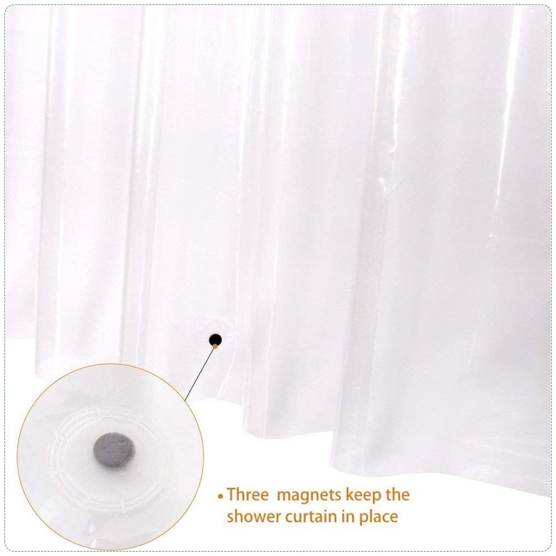 Heavy Duty Clear Shower Curtain Liner 72 by 72 Inches Odor Etsy