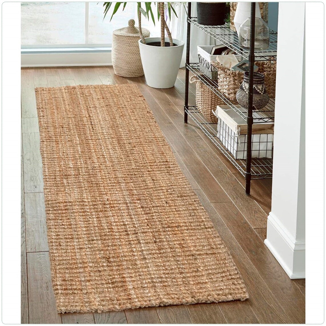 Handmade Jute Door Mat Meditation Mat 100 Natural Jute Rug Etsy