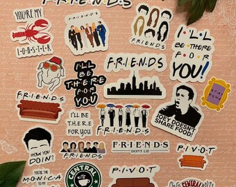 Friends TV Series Sticker Packs- Great Gifts for Friends Fans Rachel, Monica, Joey